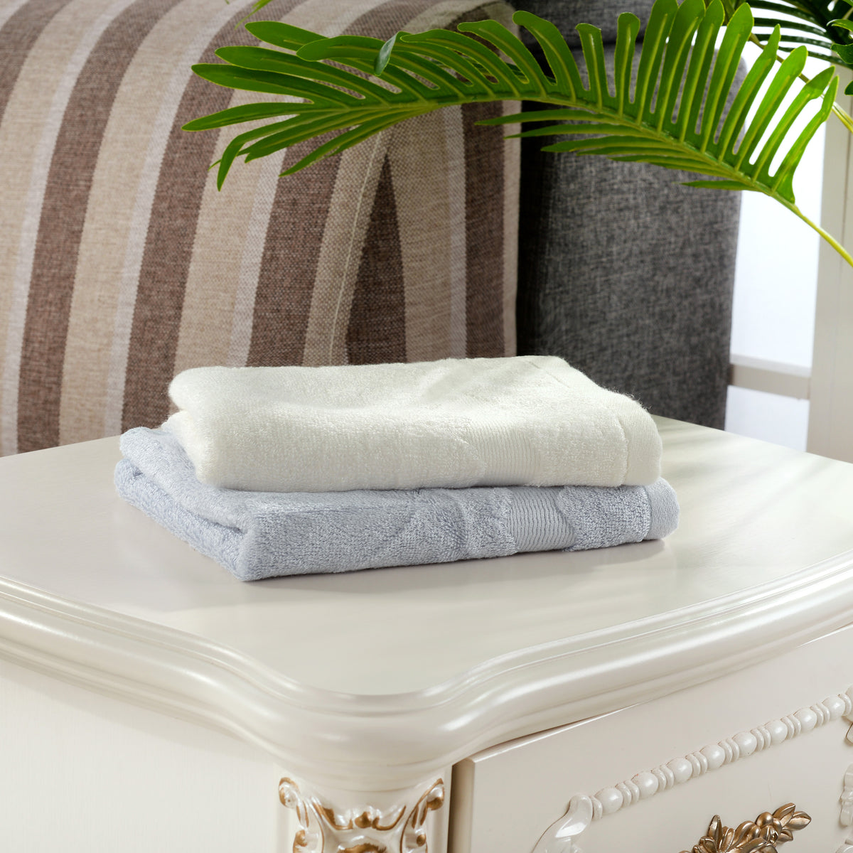 Bamboo bath towel — folded product shot