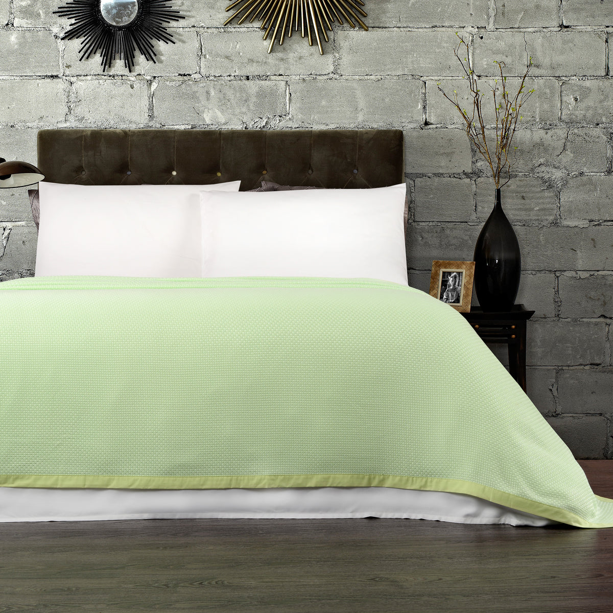 Bamboo blanket — draped lifestyle detail