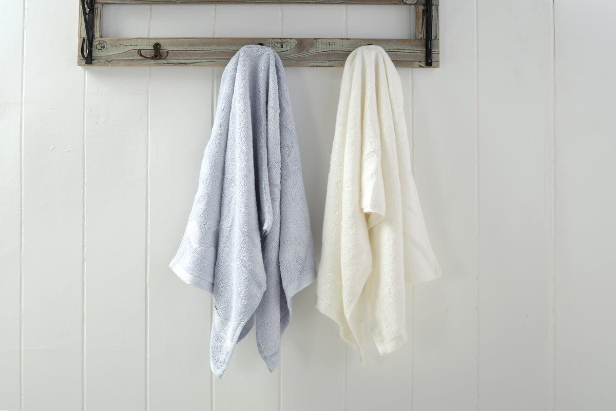 Bamboo bath towels — folded product shot