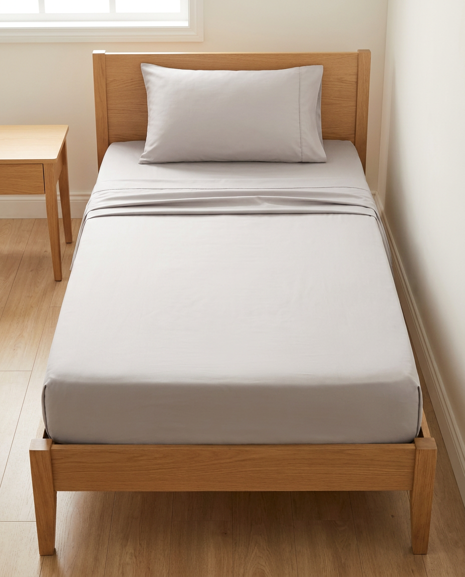 Kids bamboo sheet set — King Single bed in Grey